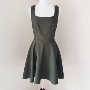 🪖 Akira Chicago Red Label Army Green Swing Dress